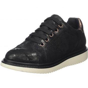 Geox J744FA00077, Zapatos de Cordones Unisex Adulto, Negro