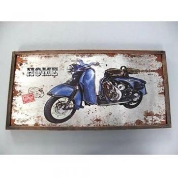 Lienzo En Marco de madera Scooter Home l.80 X 40 X 4 CM