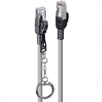 Lindy 1m Cat.6A S/FTP Locking Network Cable Grey