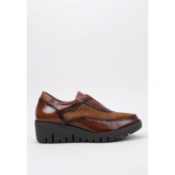 Fluchos F1827 zapato con cuña mujer Camel, talla 36