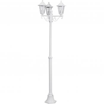 Lámpara de pie exterior Eglo Laterna 5, 3 luces, color blanco, IP44, E27