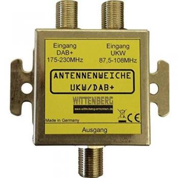 Divisor de Antena Wittenberg UKW y DAB+ con Amplificador de Señal