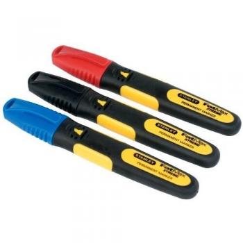 Stanley fatmax 047315 marcador fatmax punta biselada z blister 3 uds negro rojo azul