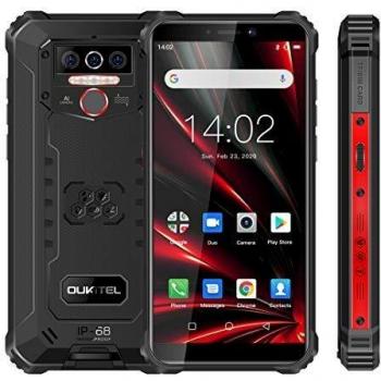 OUKITEL WP5 Pro Android 10.0, 4GB RAM+64GB ROM Movil Antigolpes, Batería Grande 8000 mAh Móvil Libre Resistente, 5.5 Pulgadas, Cámara Triple Telefono, Smartphone con 4 Linternas LED Súper Brillantes