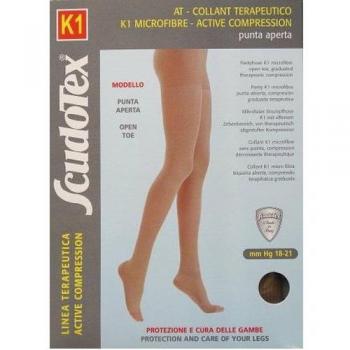 Mallas SCUDOTEX K1 Microfibra Open Toe Beige - Talla 2