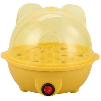 Hervidor de Huevos Automático 7 Huevos con Cierre Automático, Cocedor de Huevos de Plástico y Acero Inoxidable, Mini Hervidor Monocapa