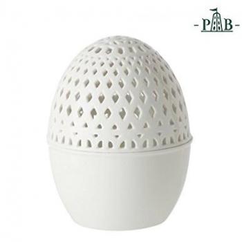 La Porcellana Firenze Pierced Huevo cm 18 GB, Color Blanco