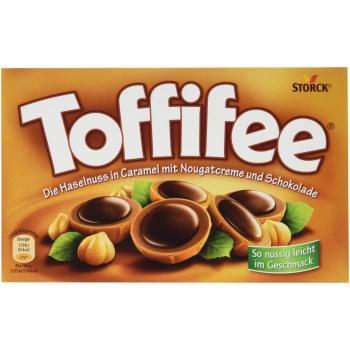 Toffifee 125g - Bombones de avellana en caramelo con crema de nougat y chocolate, 15 piezas
