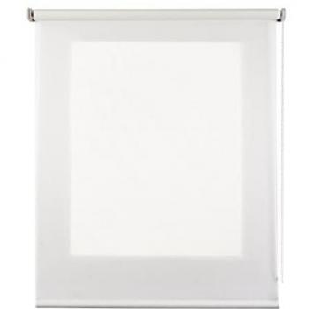 Estor Enrollable Translúcido 100% Poliéster para Ventanas y Puertas - Aporta Privacidad y Tamiza la Luz - Blanco 80x250 cm