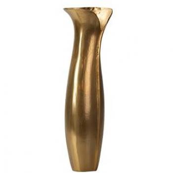 Florero de Aluminio Dorado 23x17x63 cm - Elegante y Hermoso