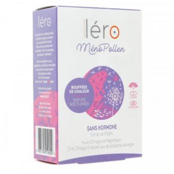 Léro Ménopollen 60 cápsulas - Suplemento alimenticio para la menopausia, formulado con extractos de plantas, vitaminas y minerales que ayudan a aliviar los síntomas relacionados con la menopausia