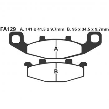 Pastilla de freno orgánica EBC FA129 para moto