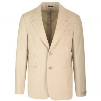 Fendi Men's Single-Breasted Two-Button Blazer in Sand | Size 50 | FJ0798AR8T Color F1MTE