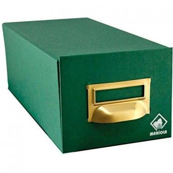 Mariola 3-500 - Fichero cartón forrado 180 x 125 x 250 mm, color verde