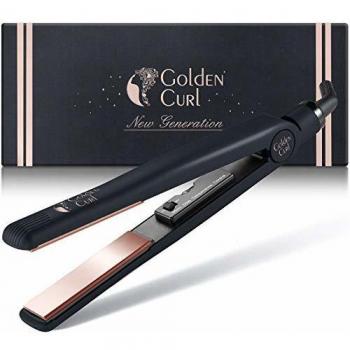 Cepillo Alisador Caliente Golden Curl GC_829 Oro Rosa - 2 en 1 (Alisar y Rizar)