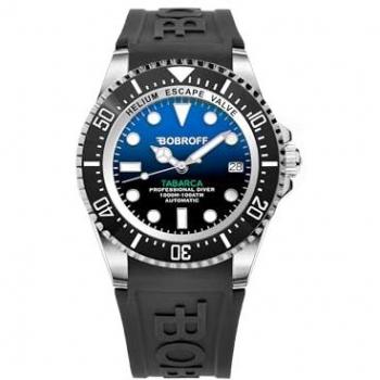 Reloj Hombre Bobroff Tabarca BF0003-BFSTN, automático, Diver Profesional de Buceo, 1000 m de resistencia al agua, color azul, diámetro de 44 mm, válvula de helio