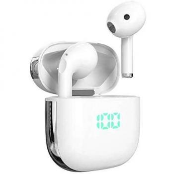 Auriculares Inalámbricos Bluetooth, Bluetooth 5.0 Auriculares Deporte HiFi mejorados,Con estuche de carga y micrófono integrado incorporado,Carga rápida y resistente al agua In-Ear Auriculares