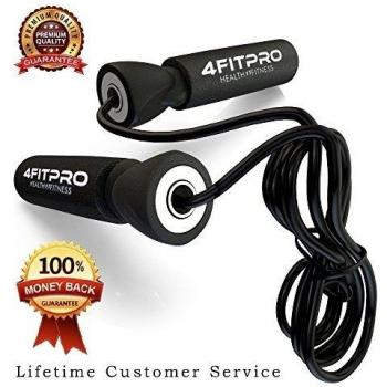 Mejor Cuerda de Salto de Crossfit para Hombres, Mujeres y Niños - Ponderado Ajustable Cuerda Bungee Cable Skipping Velocidad para Hacer Ejercicio, Tono, Una Buena Condición, MMA, UFC y boxeo - Superior de Alambre, con Cuentas y Chinos Cuerdas