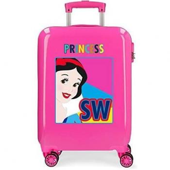 Disney Princesas Maleta de cabina Rosa 38x55x20 cms Rígida ABS Cierre combinación 34L 2,6Kgs 4 Ruedas Dobles Equipaje de Mano