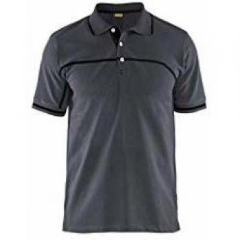 Blaklader Mid Grey/Black Bicolor Polo Shirt (3327) - Workwear, Size XXXL