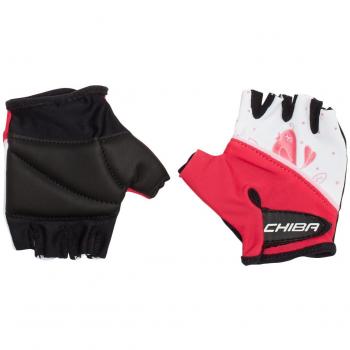 Chiba Guantes de Ciclismo Cortos niña Rosa/Blanco 2015, Color, tamaño L