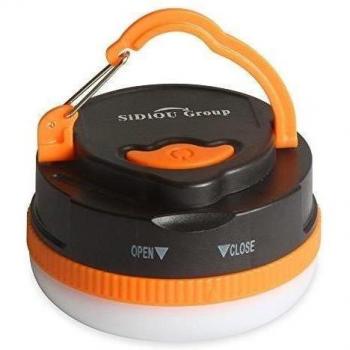 Sidiou Group Impermeable portable LED Linterna camping de alta brillante 110LM 3 x 5730 LED lámpara que acampa al aire libre del LED luz de la tienda con el gancho plegable