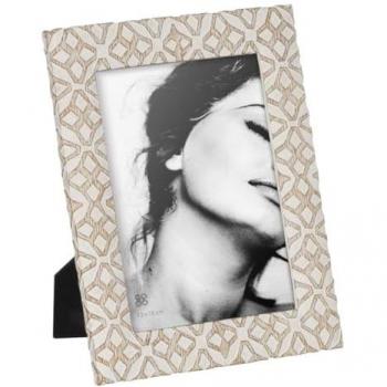 Marco de Fotos Poliresina Blanco Beige 17,8 x 1,8 x 22,9 cm