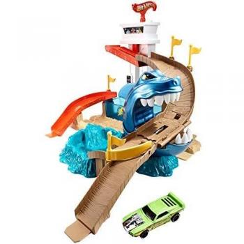 Hot Wheels - Pista Tiburón Devorador, Pista de Coches de Juguete