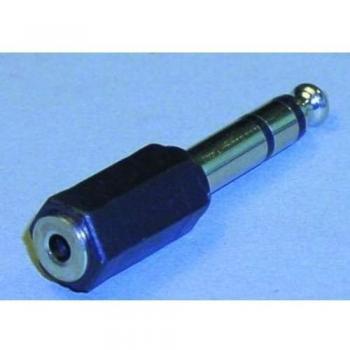 Adaptador E+P GS 33 6.35mm Stereo (M) a 3.5mm Stereo (F) Negro