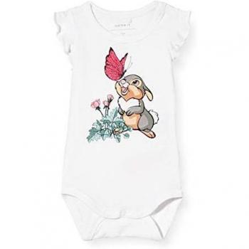 NAME IT Nbfthumper Sally SS Body Wdi, Blanco Brillante, 62 para Bebés