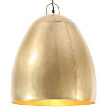 Lámpara colgante industrial redonda 25 W latón 42 cm E27 Vidaxl Oro