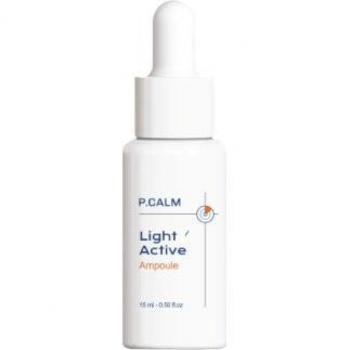P.CALM - Light Active Ampoule 15ml - Cosmetics, Lightweight, Hydrating, Soothing formula, Suitable for sensitive skin, Contains active ingredients to calm irritation and redness