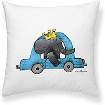 BELUM | Funda Cojín | Funda Cojín Anna Llenas | Funda Cojín Elefante de Anna Llenas | Funda Cojín con Cremallera | Funda Cojín Algodón | Funda Cojín Tejido Orgánico | Funda Cojín 50x50cm