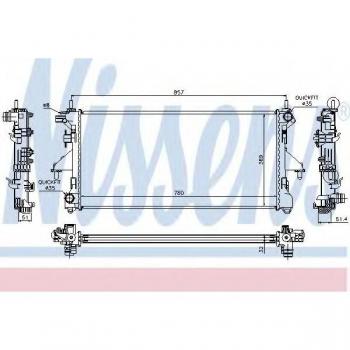 Radiador NISSENS 63565 para refrigeración del motor