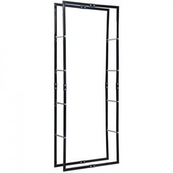 Black Steel Firewood Rack 80x25x200 cm
