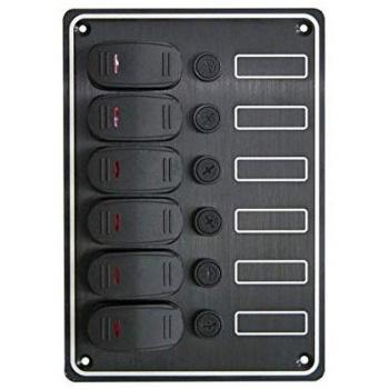 Panel de 6 Interruptores Eléctricos ON-OFF y 1 Momentáneo