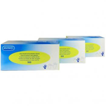 Guantes de látex desechables Alvita 100 piezas tamaño L
