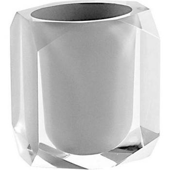 Gedy Chanelle Portacepillos, Resina, Blanco, 7 X 9 X 10.5