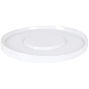 Plato Llano Inde Blanco - Porcelana, color blanco, diseño elegante y minimalista, apto para microondas y lavavajillas, diámetro de 27 cm