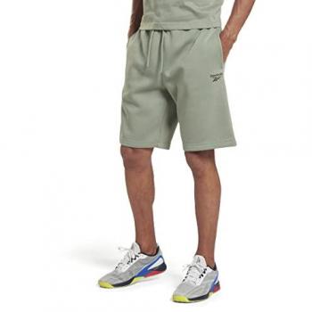 Pantalón Corto Reebok Sport Logo Izquierda para Hombre en Color Gris y Verde, Talla L