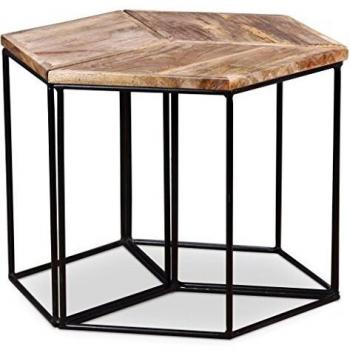 VidaXL Table basse Bois de manguier massif 48 x 48 x 40 cm