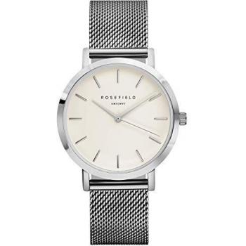 Rosefield Women's Watch The Mercer Silver Round Case - White Dial MWS-M40