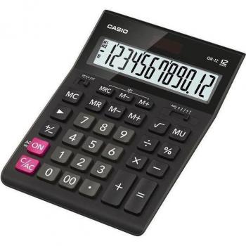 Calculadora de oficina Casio GR-12 (negro, pantalla de 12 dígitos)
