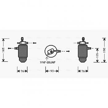 Secador deshidratante para aire acondicionado AVA COOLING PED197 AVA