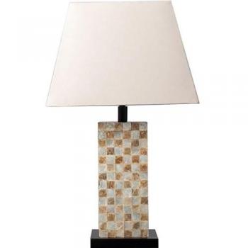 Lámpara de sobremesa ALBUFEIRA 1xE27 L.36xAn.20xAl.60cm Beige/Nácar