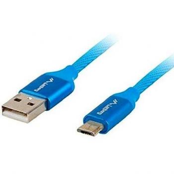 LANBERG CABLE USB CA-USBM-20CU-0018-BL CONECTORES USB A A MICRO USB QC 3.0 1.8M AZUL