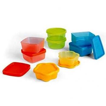Excelsa Color Passion - Juego de 8 Mini recipientes, Polipropileno, Multicolor, Capacidad 130 y 150 ml