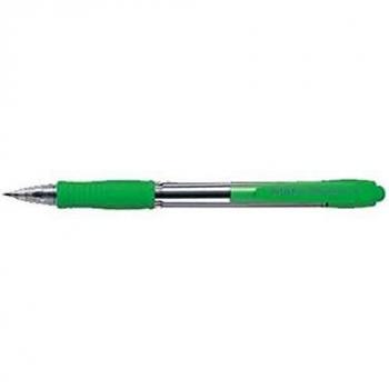Pilot Super Grip - Bolígrafo retráctil, color verde claro