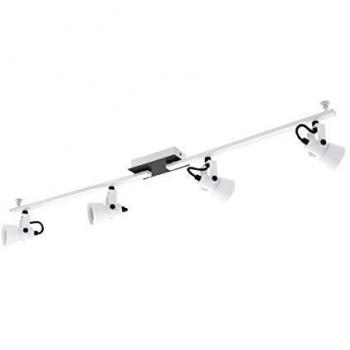 Spot LED Trillo 4x5W GU10 Blanco y Negro, 400 Lm, 3000K Calido, 15.000h