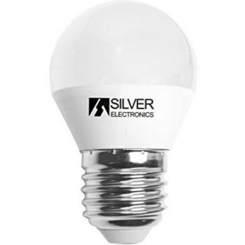 Silver Electronics LED Esférica Regulable E27, 5 W, Blanco